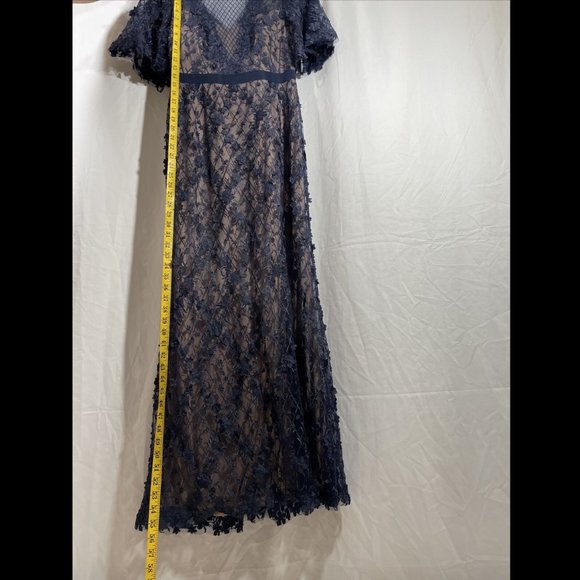 NEW $588 Tadashi Coriander Embroidered Tulle Gown - Picture 12 of 12